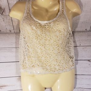 2 for 15.00 NWT H&M Tan Sheer Knit Tank Top